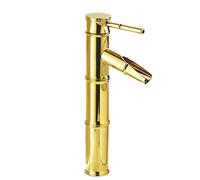 ZHCHAO - Grifo de lavabo de baño con agujero de un solo mango, latón sin plomo, con drenaje hacia arriba, negro mate