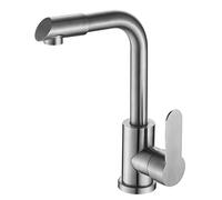 ZHCHAO - Grifo monomando para lavabo de baño con palanca monomando cromado de gran altura