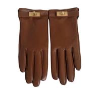 ZHCHAO Guantes para mujer con bloqueo de metal para pantalla táctil (L)