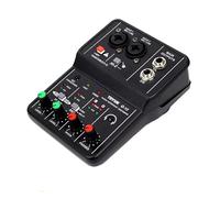 ZHCHAO Interfaz de Audio portátil profesional de 2 canales, consola de tarjeta de sonido, mini mezclador for estudio de grabación de guitarra y canto