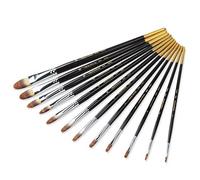 ZHCHAO - Juego de 12 pinceles de pintura de diferentes modelos de nailon para acuarela, óleo, pintura acrílica, suministros de arte
