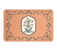 ZHCHAO - Juego de 2 manteles individuales de piel para cocina, diseño de flores, románticos, aislamiento térmico, decoración del hogar