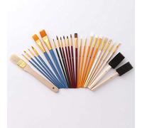 ZHCHAO - Juego de 25 pinceles multifuncionales de nailon para pintura de pelo, pincel acrílico al óleo, acuarela, suministros de arte para estudiantes