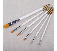 ZHCHAO - Juego de 6 pinceles de pintura al óleo de nailon para el pelo de agua, pinceles acrílicos, pinceles de pintura al óleo