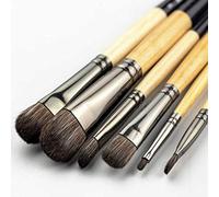 ZHCHAO - Juego de 6 pinceles de pintura artística para acrílico Aquarlle, pintura al óleo, pinceles redondos de acuarela, suministros de arte