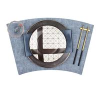 ZHCHAO Juego de cubiertos en forma de abanico, juego de mesa para el hogar, plato occidental, plato individual a combinación