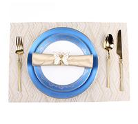 ZHCHAO Juego de cubiertos para el hogar, juego de mesa occidental, plato oscuro para cena, plato individual a combinación