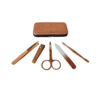 ZHCHAO - Juego de herramientas de manicura de acero inoxidable y oro rosa