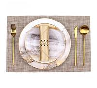 ZHCHAO Juego de servilletas para decoración de mesa, plato de cena, mantel individual, vajilla combinada, plato occidental para restaurante