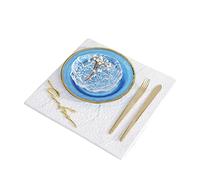 ZHCHAO Juego de vajilla de cerámica para decoración de mesa, mantel individual, servilleta y hebilla combinada