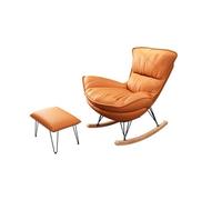 ZHCHAO Mecedora de Tela tecnológica, sillón reclinable de Color Caramelo for balcón, sofá Perezoso for Ocio