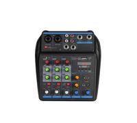 ZHCHAO Mezclador de 4 canales, consola mezcladora de DJ con, monitor de potencia fantasma de 48V, de, mezclador de Audio