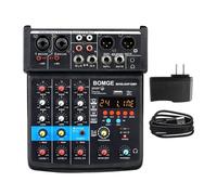 ZHCHAO Mezclador de audio 4 canales 24 DSP Consola de interfaz de tarjeta de sonido con 48V Phantom Power Grabación a PC