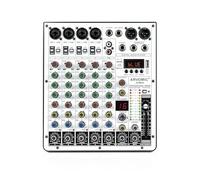 ZHCHAO Mezclador de Audio de 6 Canales, Mezclador DJ ARVOMIC con Interfaz de Audio, Función, 16 Efectos DSP y EQ de 3 Bandas (ARMX-6)