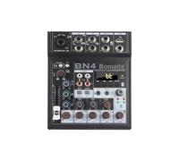ZHCHAO Mezclador de Audio Depusheng BN4 profesional, consola mezcladora de DJ de 5 canales con tarjeta de sonido, 48V Phantom Power, PC con for grabar