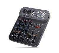 ZHCHAO Mezclador de Audio Fuluode V4 consola mezcladora de sonido ordenador de grabación 48V Phantom Power Delay efecto repetidor 4 canales