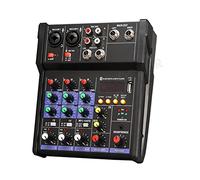 ZHCHAO - Mezclador de DJ profesional de 4 canales con efecto de reverberación para Home Live Stage (Argento)