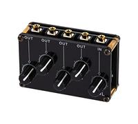 ZHCHAO Mini 4 canales Mezclador de línea estéreo 4out 1in for grabación de estudio en de audio pasivo de audio de audio consola de mezcla de bajo ruido