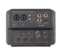 ZHCHAO Mini mezclador de audio portátiles musicales de 4 canales LIVE MULTIFONE MULTIFONE CONSOLA Dispositivo de grabación de sonido Equipo mezclador de música