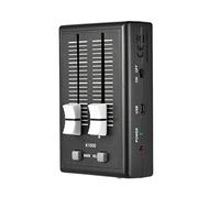 ZHCHAO Mini portátil DJ MEZCLADOR CONTROLADOR STEREO MEZCLADORES AUDIO AUDIO AMPLIFICADOR DE CONSOLA DE AUDIO(Svart)