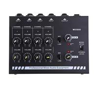 ZHCHAO Mix800 8- Canales Mini mezclador de sonido con adaptador de corriente Mono/mezclador estéreo Amplificador de sonido de bajo ruido