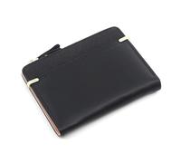 ZHCHAO Monedero con Cremallera, Monedero Generoso, Cartera con Clip, Certificado, Bolso Corto for Mujer(Svart)