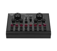 ZHCHAO Multifuncional Mezclador de audio Streaming Tarjeta de sonido Dispositivo de voz DJ Equipo de karaokes con volumen ajustable. Bt Conexión