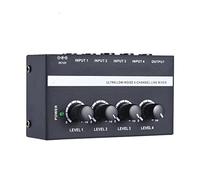 ZHCHAO Mx400 Línea compacta Baja 4 canales Línea MONO Audio Mezclador con adaptador de corriente