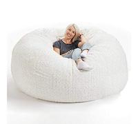 ZHCHAO New Big Cashmere Bean Bag Funda de Asiento de Cama Sin Relleno Beanbag Futon Recliner Pouf Silla Muebles de salón (sin Relleno, sin Forro)(Gray)