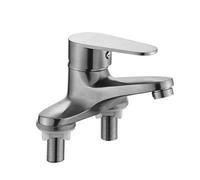 ZHCHAO Nuevo lavabo de baño de acero inoxidable fregadero vanidad grifo cubierta montado mezclador de níquel cepillado con vaciado y placa de cubierta