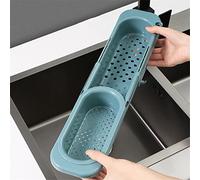 ZHCHAO - Organizador de fregadero de cocina, escurridor de platos, organizador para jabón, toallero, suministros para el hogar, accesorios de cocina, estante de almacenamiento ajustable (Argento)
