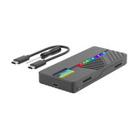 ZHCHAO Pantalla de visualización Inteligente M.2 Caja de Unidad de Estado sólido 10 GB Protocolo NVMe/Datos Carcasa de aleación de Aluminio(Color:Blue,White)