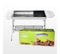 ZHCHAO - Parrilla de acero inoxidable para exteriores, parrilla de carbón portátil plegable