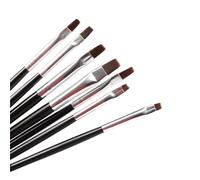 ZHCHAO Pluma de uñas 7 juegos de pluma francesa de terapia de luz de cabeza plana pluma de terapia de luz de pintura de uñas única herramienta de uñas