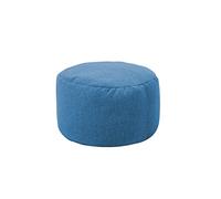 ZHCHAO Puf Redondo pequeño for sofás, Funda Impermeable for Juegos, Cama, Silla, Asiento, puf, Tumbona sólida, sofá, Lino de algodón(Blue,White)