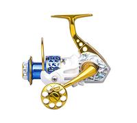 ZHCHAO - Rueda de pesca de metal de 15 ejes, rueda giratoria de acero inoxidable, rueda de línea de pesca, rueda de caña de mar