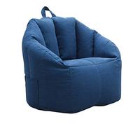 ZHCHAO Sala de Estar Sin Relleno Dormitorio Lavable Tela Suave Cierre de Cremallera Funda de Frijol con asa Sala de Juegos Fácil Limpieza(BLU)