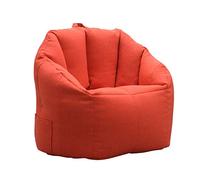ZHCHAO Sala de Estar Sin Relleno Dormitorio Lavable Tela Suave Cierre de Cremallera Funda de Frijol con asa Sala de Juegos Fácil Limpieza(Orange)