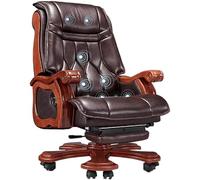 ZHCHAO Silla de Oficina Silla reclinable ergonómica de Cuero for Gerente y Oficina ejecutiva(Blue,White)