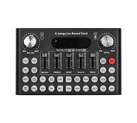 ZHCHAO Smartphone Computer Live Sound Card Voice Changer Dispositivo Audio Mezclador Incorporado Múltiples efectos de sonido Batería recargable