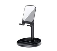 ZHCHAO Soporte para teléfono móvil, soporte para smartphone, tablet, para escritorio, soporte para teléfono celular, soporte portátil para móvil (Svart)