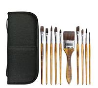 ZHCHAO Suministros de arte acrílico de acuarela con mango de madera for artistas con pinceles