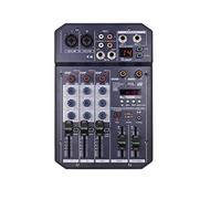 ZHCHAO T4 Portátil Tarjeta de sonido de 4 canales Mezcla de mezcla mezclador de audio incorporado 16 DSP 48V Soportes de energía fantasma Bt Conexión MP3