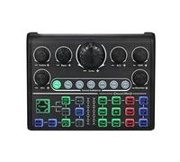 ZHCHAO Tarjeta de sonido en Cambiador de voz externo Mezclador de audio Bt El tablero del mezclador de sonido con múltiples efectos de sonido admite la computadora Smartphone