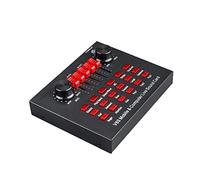 ZHCHAO Tarjeta de sonido Micrófono Mezclador de sonido Compatible con tarjeta de sonido Amplificador de consola de mezcla