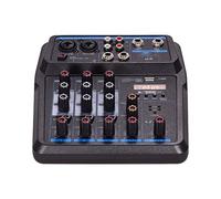 ZHCHAO U4 portátil 4 canales de mezclador de audio Bt Consola de mezcla con tarjeta de sonido incorporada 48V fantasma