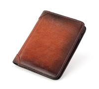 ZHCHAO Una Billetera for Hombre con Capa de Clip for Billetes Corta de Tres Pliegues Licencia de Conducir multifunción