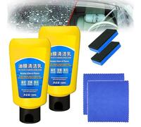 ZHCWEP 2Pcs Fortcom Oil Film Cleaning Emulsion Cleaner,2024 New Fortcom Glass Cleaner,Auto Glass Oil Film Cleaning Milk,Quick Effect Coating Agen for Auto Glass