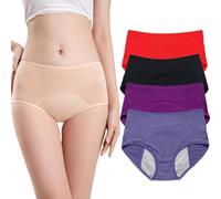 ZHCWEP Everdries Panties for Women Over 60,Everdries Leakproof Ladies Underwear,Incontinence Underwear for Women (6XL,4Pcs-d)