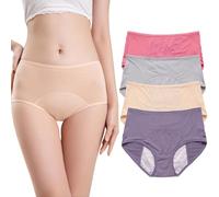 ZHCWEP Everdries Panties for Women Over 60,Everdries Leakproof Ladies Underwear,Incontinence Underwear for Women (L,4Pcs-a)